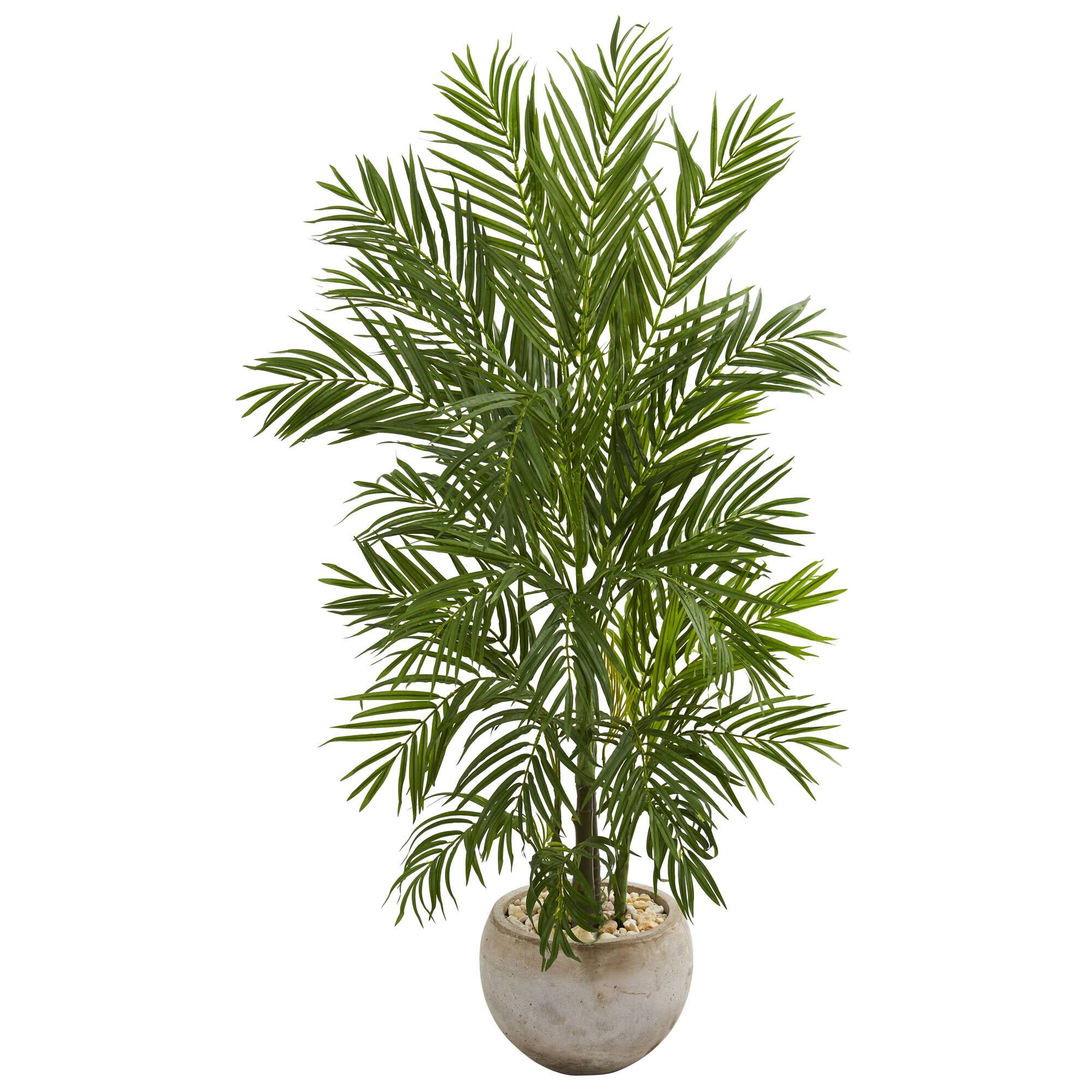 5ft. Areca Palm Artificial Tree in Bowl Planter